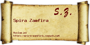 Spira Zamfira névjegykártya